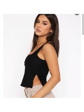 White Fox Boutique Taking Off Black Tank